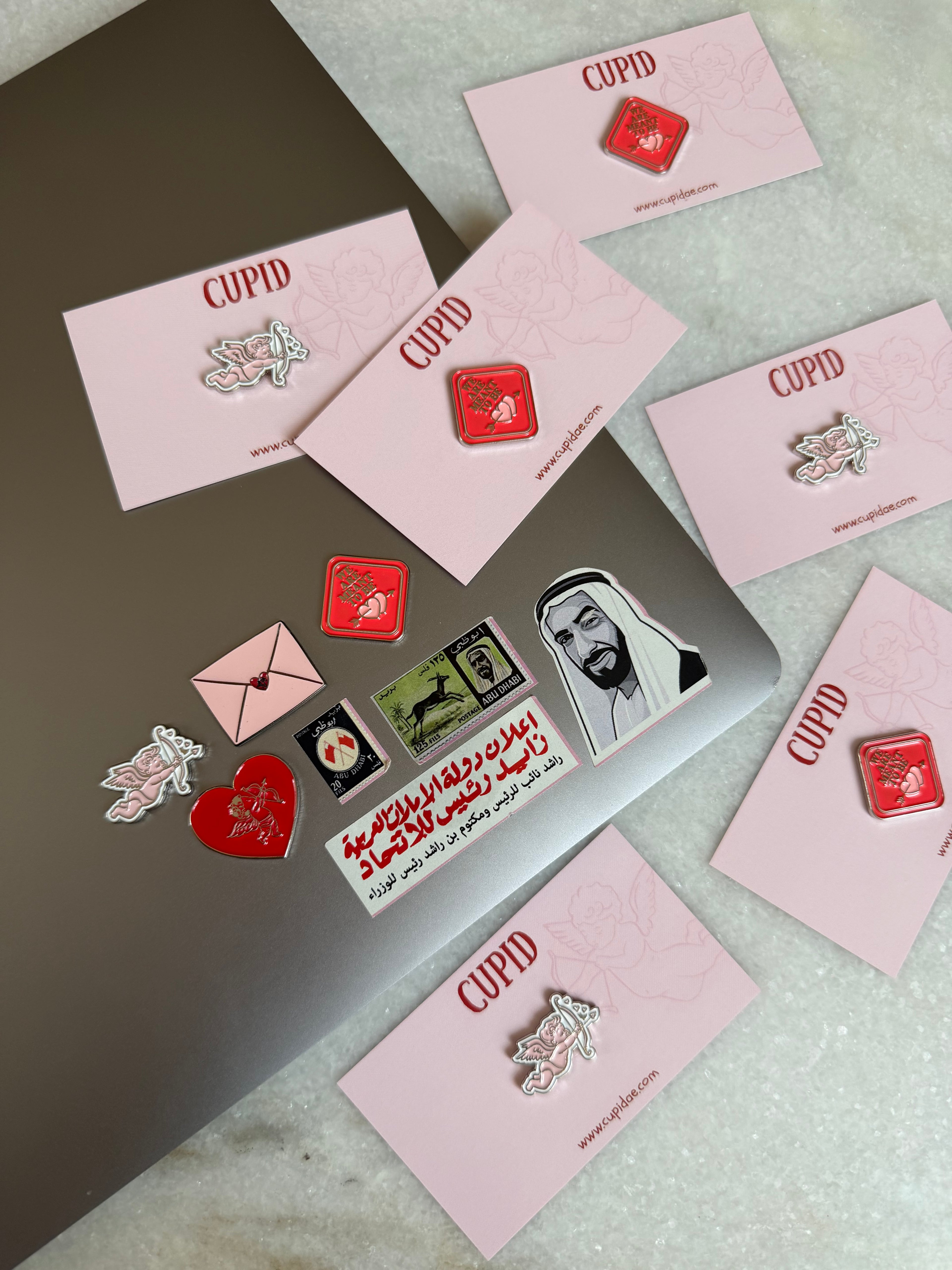 CUPID metal sticker