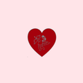 Heart metal sticker
