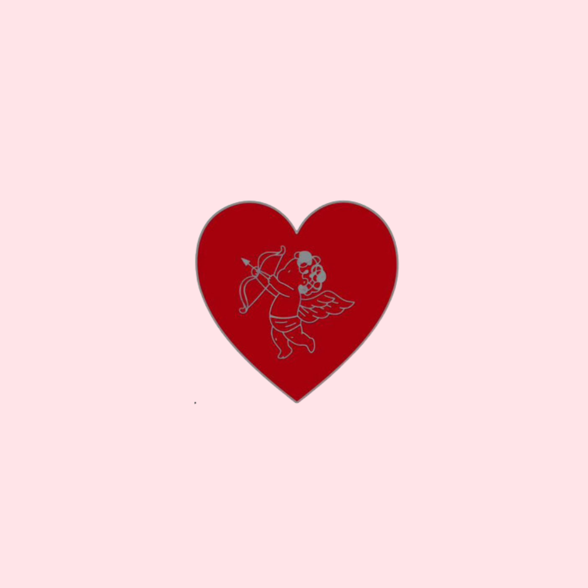 Heart metal sticker