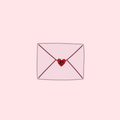Envelope metal sticker