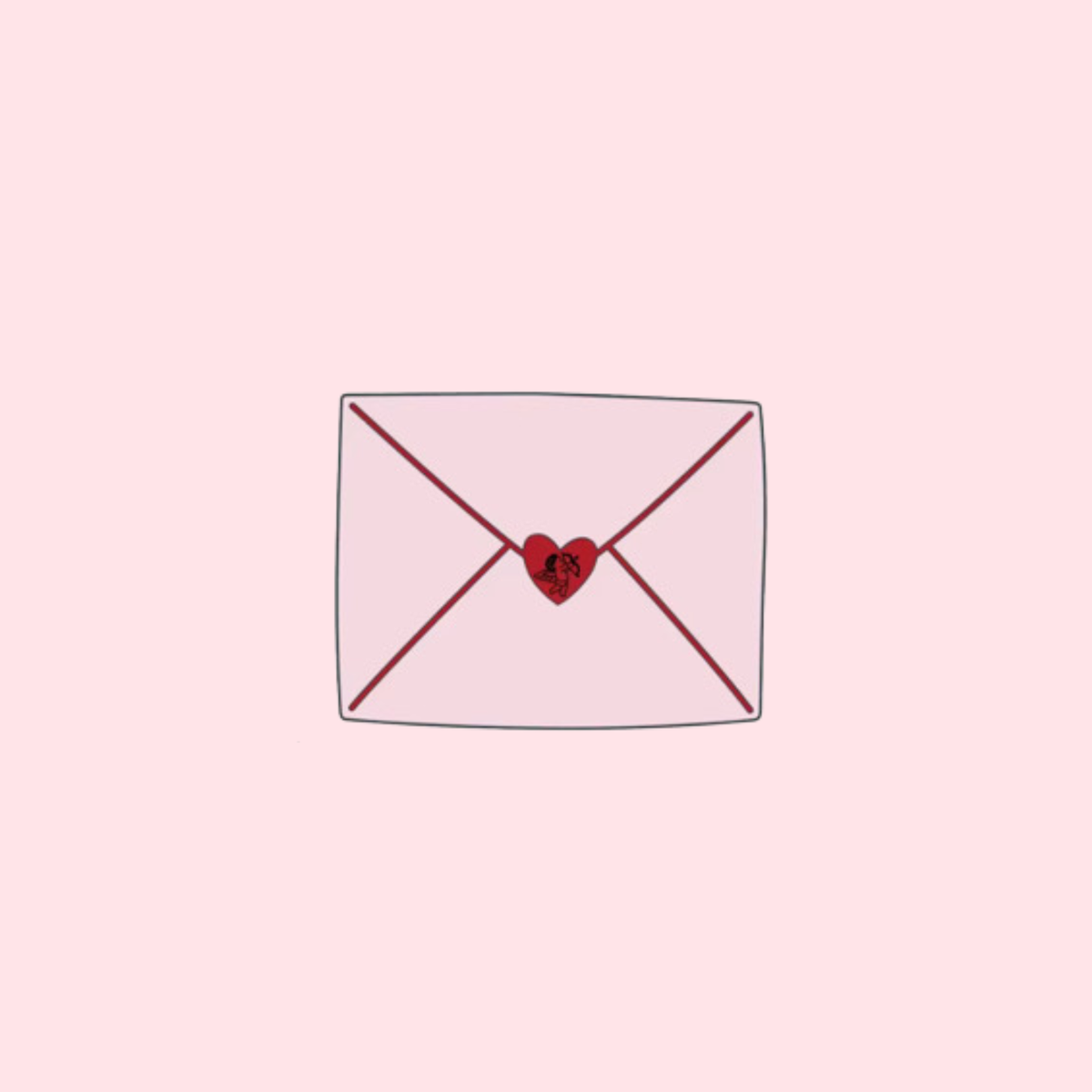 Envelope metal sticker