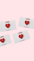 Heart metal sticker